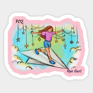 little bye gurl Sticker